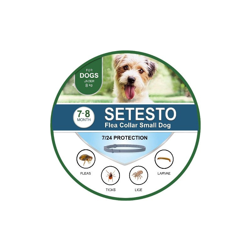 Setesto Repellent Flea for Small Dog Collars Treatment with Clips Reflectors Adjustable Design